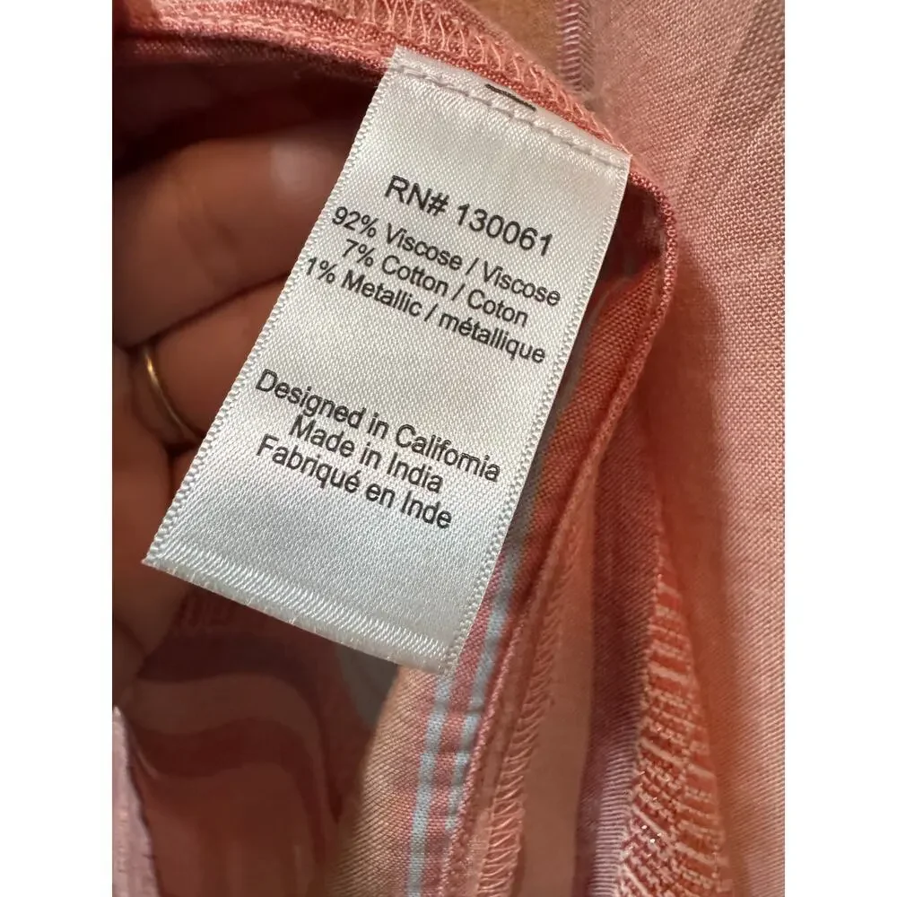 NWT L. Space Stripe Front Slit Split Leg Cali Pants Size S - Picture 11 of 11